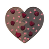ChocoHerz mit Himbeeren,  Zuckerherzen