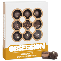 Chocolate Obsession - Geburtstag - 12 Pralinen aus Vollmilch- und Zartbitterschokolade