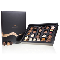 Chocolicious - Black - Pralinen - 17 Pralinen,  4 Kekse und 4 Schokoladenblumen