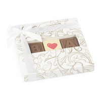 ChocoTelegram Trio Just Married - 3 personalisierte Schokoladensteine