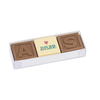 ChocoTelegram Trio Mini Just Married - Schokolade - 3 Schokosteine mit Buchstaben und Aufdruck