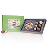 Easter ChocoPostcard Midi Dark - Zartbitterschokoladentafel in Ostereiform und 6 Schokoeier