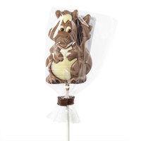 Lollipop Drache -Schoko-Lollipop in der Form eines Drachen
