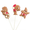 Lollipop Meerestiere - 3 Schoko-Lollis in Form von Meerestieren