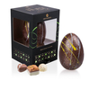 Luxury Egg Dark - Osterei-Pralinen & Schokolade - Zartbitterschokoladen-Ei mit 7 Osterei-Pralinen,  Ostergeschenk