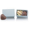 Pastel ChocoTwo - 2 Pralinen in pastellblauer Schachtel als Gastgeschenk