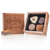 Wedding Elegance Mini - 4 Pralinen im Holzkästchen mit Gravur