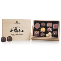 Xmas Premiere Mini - Pralinen - 10 Pralinen im weihnachtlichen Holzkästchen