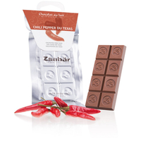 Zaabär Mono - Lait Chili Pepper du Texas - Eine Tafel Vollmilchschokolade mit Chilis aus Texas