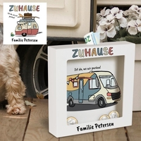 3D-Bilderrahmen - Urlaubsspardose Zuhause ist