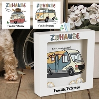 3D-Bilderrahmen - Urlaubsspardose Zuhause ist