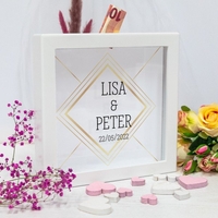 3D-Spardose Hochzeit mit Personalisierung - Modern