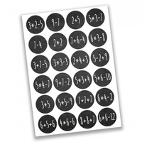 Adventskalender Aufkleber - Rechenaufgaben