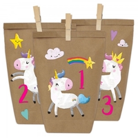 Adventskalender zum Befüllen - Einhorn