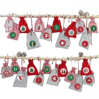 Adventskalender zum Befüllen- Weihnachtliche Säckchen