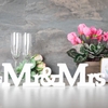 Aufsteller - Mr & Mrs in Weiß