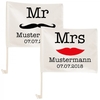 Autofahnen Set - Mr & Mrs mit Personalisierung
