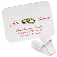 Badvorleger Ringe mit Personalisierung