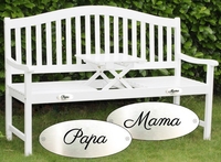 Bank im Landhausstil - Mama und Papa