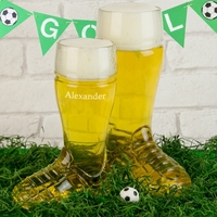 Bierstiefel – Fußball - mit Namensgravur