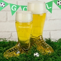 Bierstiefel – Fußball - mit Namensgravur