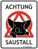 Blechschild - Saustall