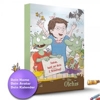 Die Olchis Countdown-Schulstart-Kalender mit Personalisierung