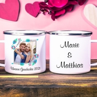 Emaille Tasse - Unsere Geschichte