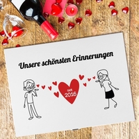 Erinnerungsbox zur Hochzeit - Comic Stil