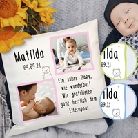 Fotokissen zur Geburt oder Taufe