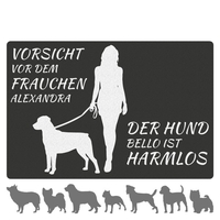 Fußmatte - Hund mit Frauchen