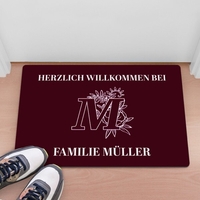 Fußmatte - Ornament und Buchstabe