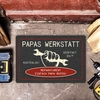 Fußmatte - Papas Werkstatt - grau