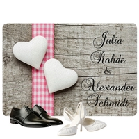 Fußmatte Romantik mit 2 Namen