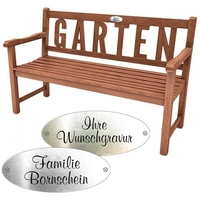 Gartenbank - Indio mit Wunschgravur