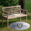 Gartenbank zur Rubinhochzeit mit Gravur aus Teakholz