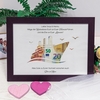Geldgeschenk - Hochzeitsreise - Wandbild mit Personalisierung