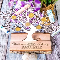 Geldgeschenk - Holzbaum mit Personalisierung