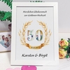 Geldgeschenk zur Goldenen Hochzeit - Wandbild mit Personalisierung