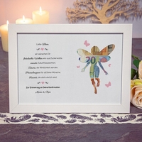 Geldgeschenk zur Konfirmation - Wandbild mit Personalisierung