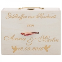 Geldkoffer zur Hochzeit - Tauben