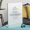 Glaspokal - Beste Freundin mit Gravur