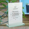 Glaspokal - Bester Sohn mit Gravur