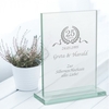 Glaspokal zur Silberhochzeit mit Gravur