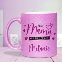 Glitzertasse - Beste Mama