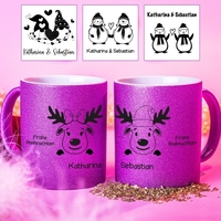 Glitzertassen-Set - Frohe Weihnachten