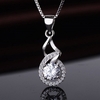 Halskette - Tropfen mit Zirkonia 925er Silber