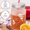 Henkelglas mit Trinkhalm - Romantik mit Personalisierung