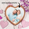 Herz aus Holz mit Wunschfoto