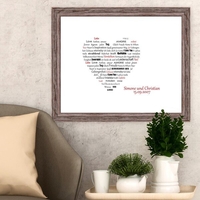 Herz aus Worten - personalisiertes Bild
